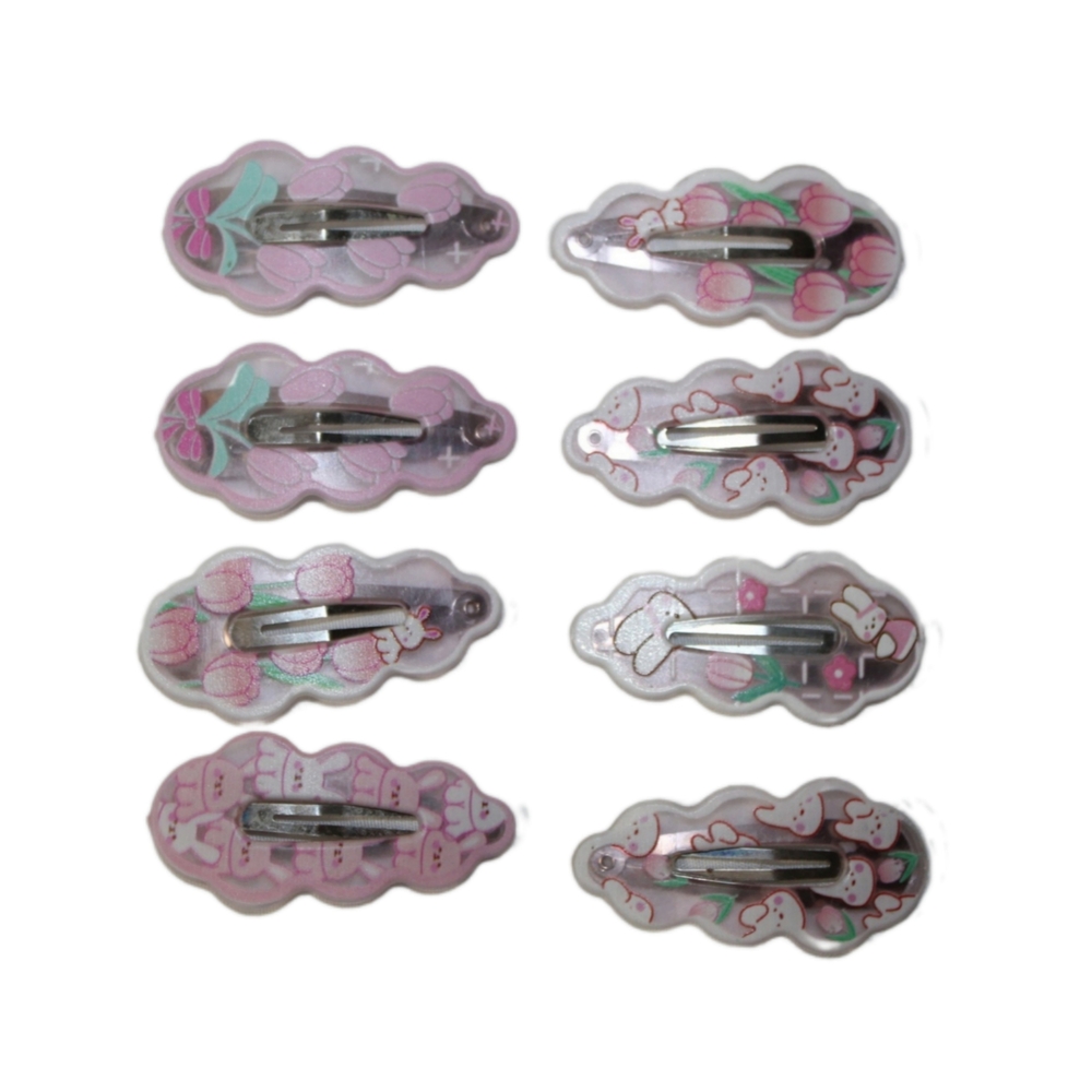 NEW Vintage Style Bunny Tulips Hair Clips